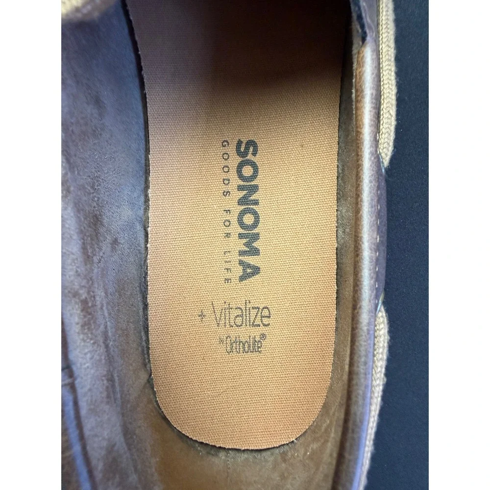 Sonoma Mitchell Boat Shoes Sz 12 Brown Ortholite Cushioned‎ Nautical Deck Loafer